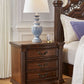 Lavinton - Three Drawer Night Stand - Brown