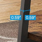 19.68" Industrial End Table with Storage Shelf