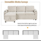 Convertible L Shaped Sofa Couch With Storage, Cup Holders, USB Ports - view 15