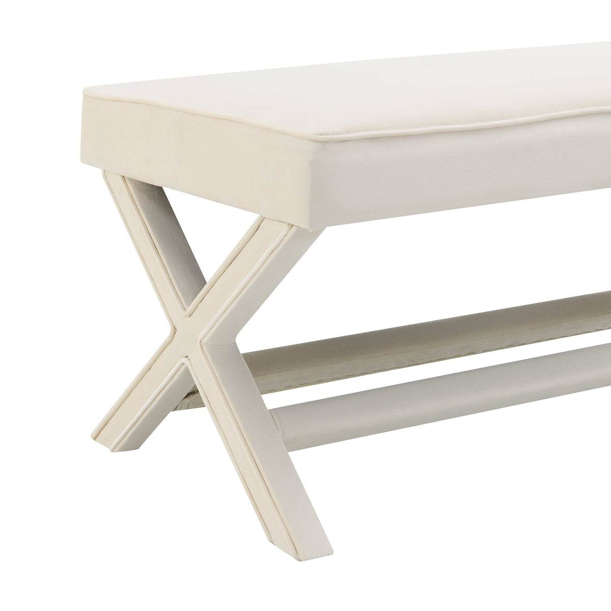 Comfort Double Bench Upholstered in Velvet Fabric