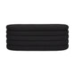 Fuji 49" Upholstered Oval Storage Bench, Ebony