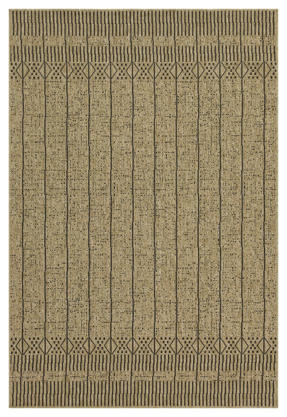 Earth GC_NTL1008 Jute/Black Area Rug