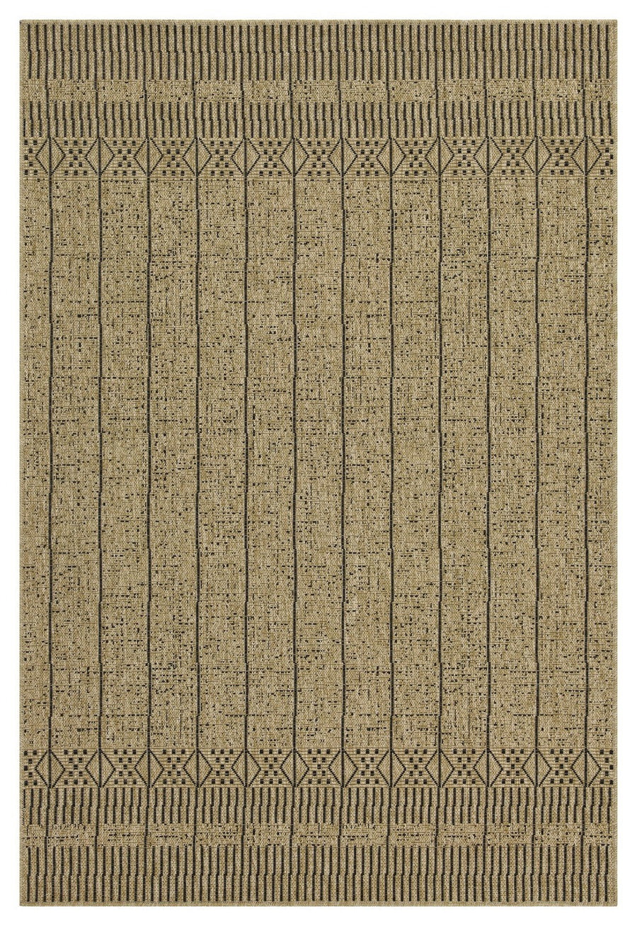 Earth GC_NTL1008 Jute/Black Area Rug
