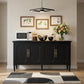 58.9" Stain Black Buffet Cabinet
