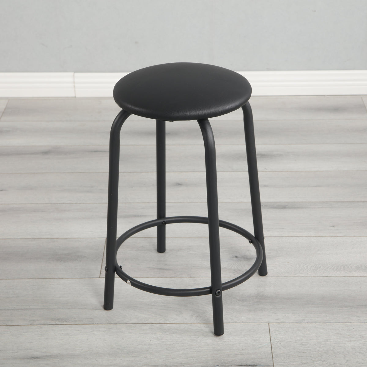Black Adjustable Tempered Glass Drafting Table with Chair