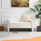 Modern Teddy Upholstered Large Bed End Bench With Arms And Storage - view 34