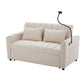 Convertible Sofa Bed Loveseat Sofa With Three USB Ports, Two Side Pockets, Two Cup Holders And 360° swivel - view 2