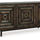 Fair Ridge - Accent Cabinet - Distressed Black