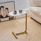 White C-shaped Side Table for Living Room & Bedroom