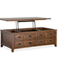 Bay Creek - Lift Top Storage Cocktail Table With Casters - Toasted Nutmeg