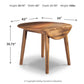Berringer - Round DRM Drop Leaf Table - Rustic Brown