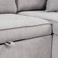 104.5" Pull Out Sleeper Sofa Reversible L-Shape Sectional Couch