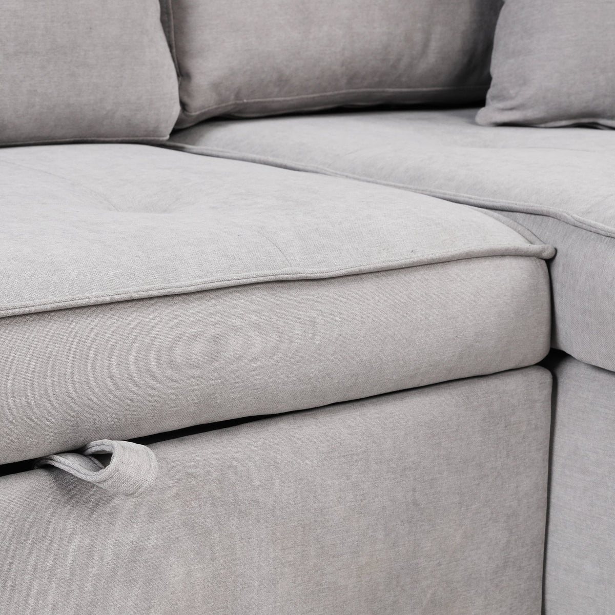 104.5" Pull Out Sleeper Sofa Reversible L-Shape Sectional Couch