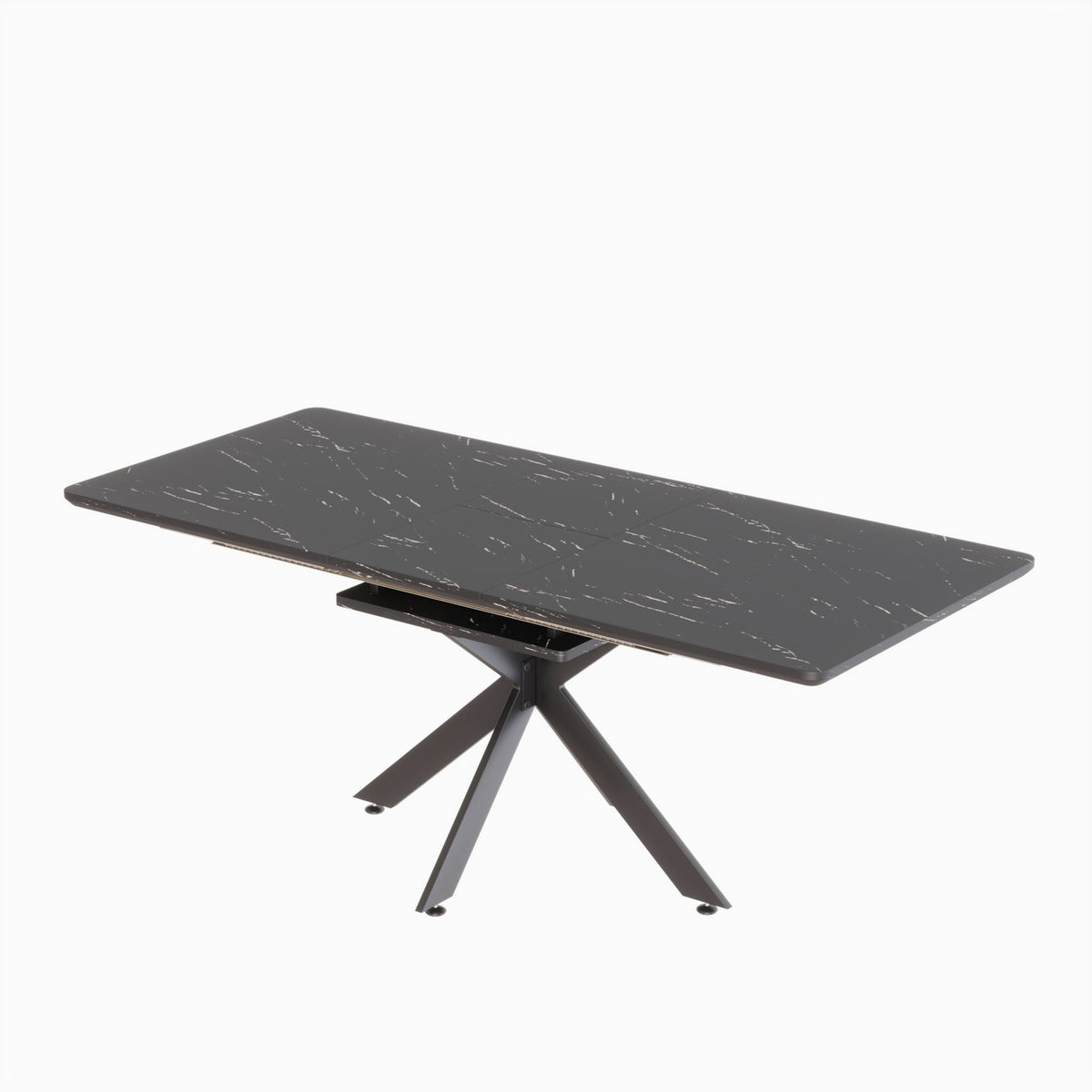 Modern Mid-Century Dining Table Set With Extendable Design - view 2