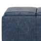 Avalon 42 Inch Wide Storage Ottoman in Denim
