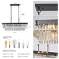 Adjustable Rectangular Crystal Chandelier