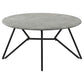 Garfield Cement 2-Piece Round SmartTop Coffee and End Table Set