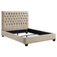 Saintes Tufted Upholstered Full Wingback Bed