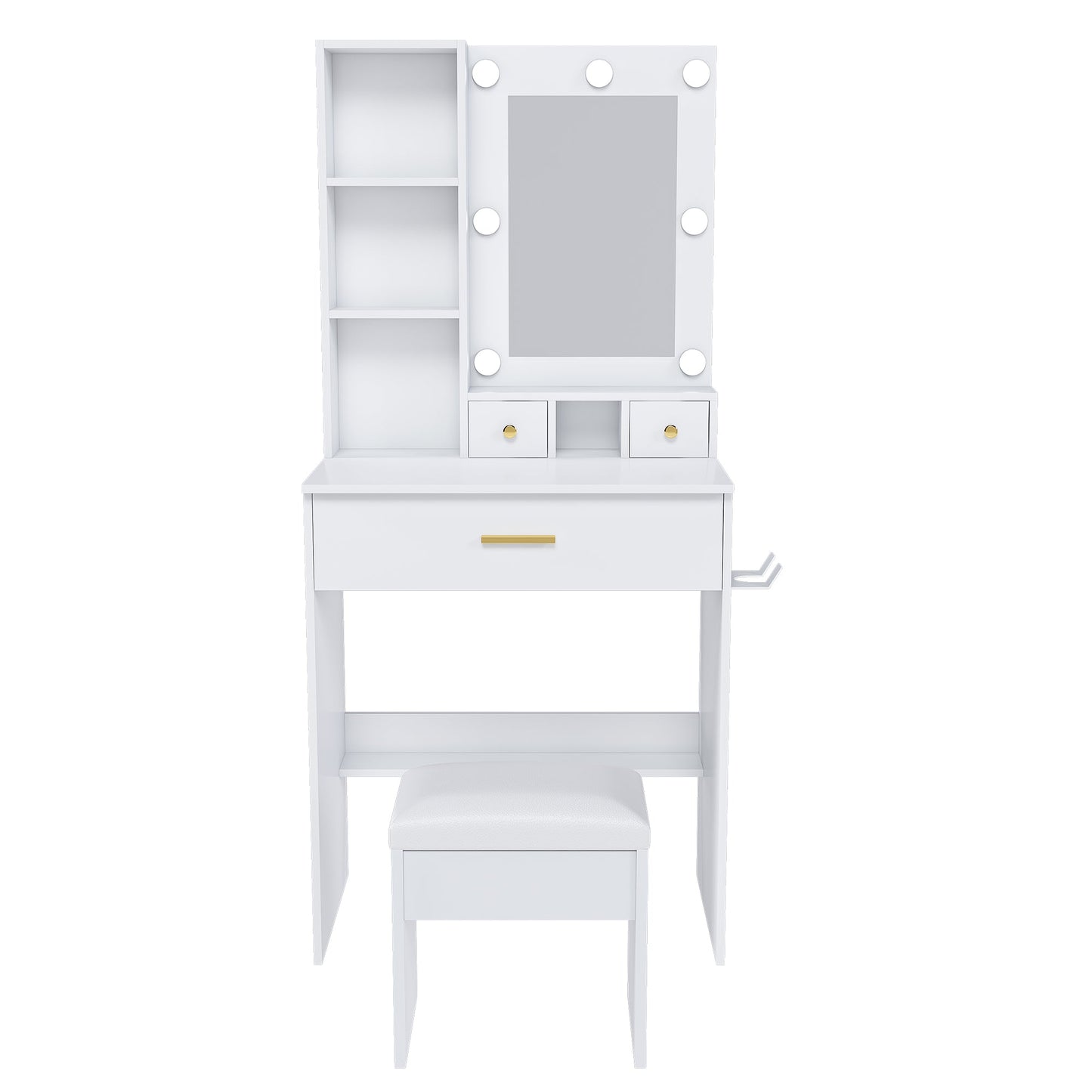 Vanity Table with Mirror & Adjustable LED Lights