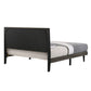 Valdemar - Queen Bed - Brown Fabric & Weathered Gray
