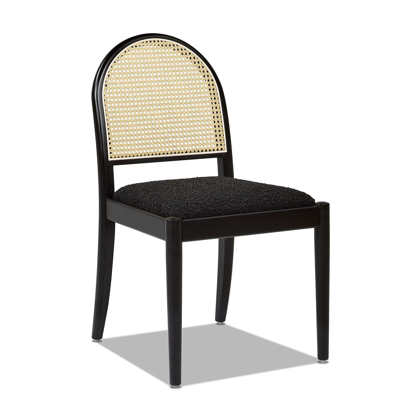 Panama 18.5" Curved Resin Cane Rattan Side Dining Chair Set of 2