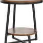 19.68" Industrial End Table with Storage Shelf