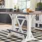 Valebeck - Rectangular Dining Room Counter Table - White / Brown