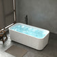 67" Rectangle Linear Acrylic Massage Whirlpool Bathtub