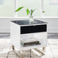 Gardoni - Rectangular End Table - White / Black