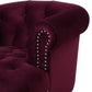 La Rosa Victorian Tufted Upholstered Accent Chair, Burgundy Velvet