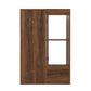 24 Inch Wall-Mounted Side Cabinet and Storage Shelves Combination