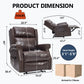 Brown Manual Recliner Chair in Faux Leather
