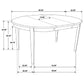 Cappuccino Oval Dining Table with Leaf Extension