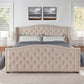 Marcella Upholstered Shelter Headboard Bed Set