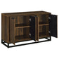 Thurston Dark Pine 4-Door Engineered Wood Accent Cabinet