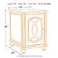 Realyn - Chair Side End Table - Insert Mirror - White / Brown