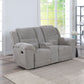 Gilson Chenille Upholstered Reclining Loveseat Grey - view 6
