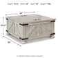 Carynhurst - Cocktail Table with Storage - Whitewash