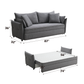 Irina Pull-Out Fabric Sleep With Storage