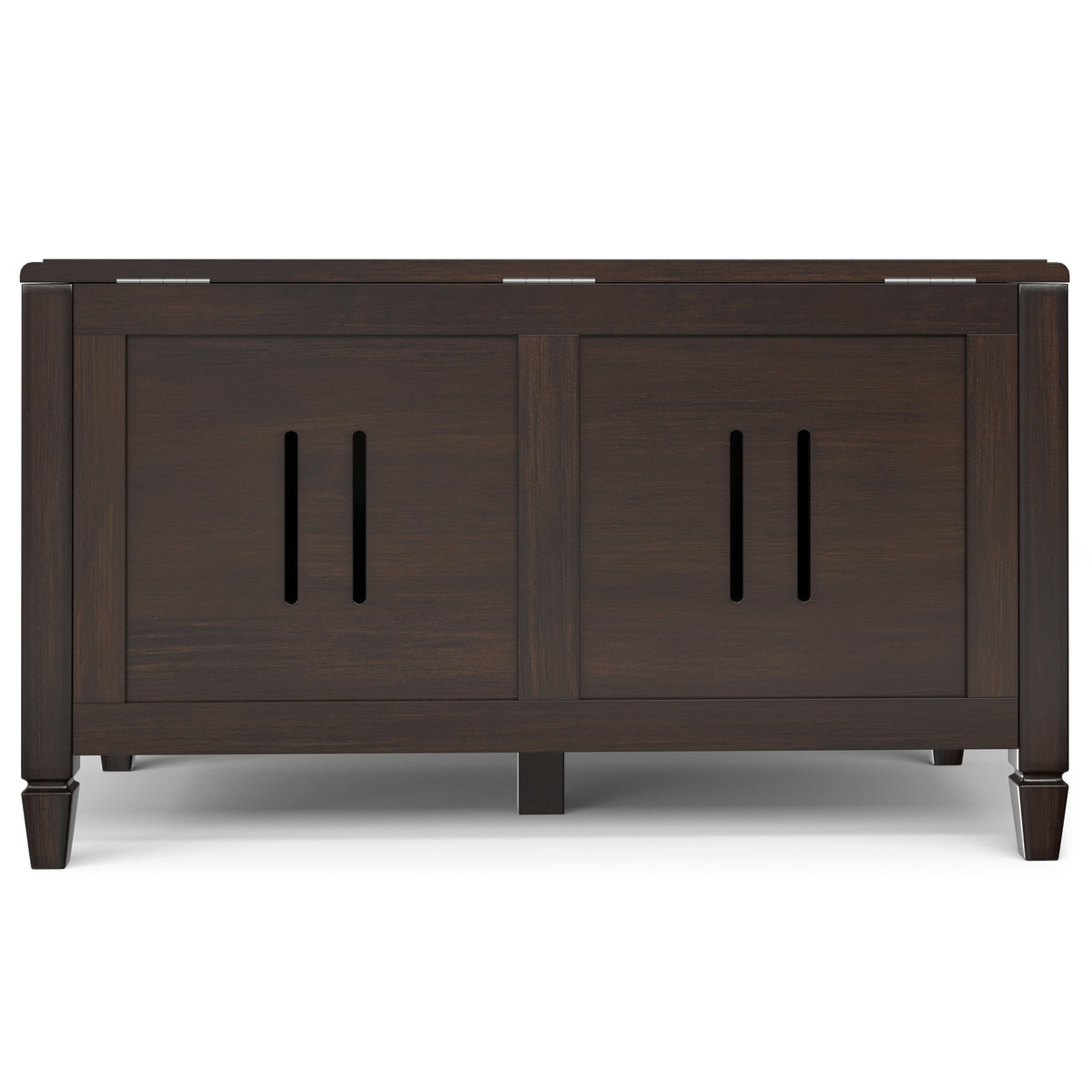 Connaught 36 inch Wide Solid Wood Small Storage Bench Trunk in Chestnut
