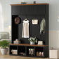 Vibe Haus 59''W Entryway Hall Tree with Bench and Storage