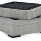 Casselbury - Ottoman With Storage - Cement