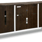 Havalance - Extra Large TV Stand - 4 Doors - Brown / Beige