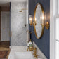 Jardin Single Light Wall Sconce with Clear Ribbed Glass - Satin