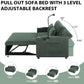 Convertible Sofa Bed Loveseat Sofa With Three USB Ports, Two Side Pockets, Two Cup Holders And 360° swivel - view 13