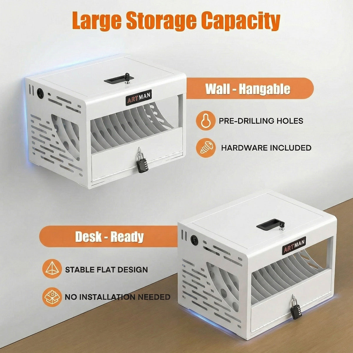 16-Device Charging Station for Laptops/Tablets