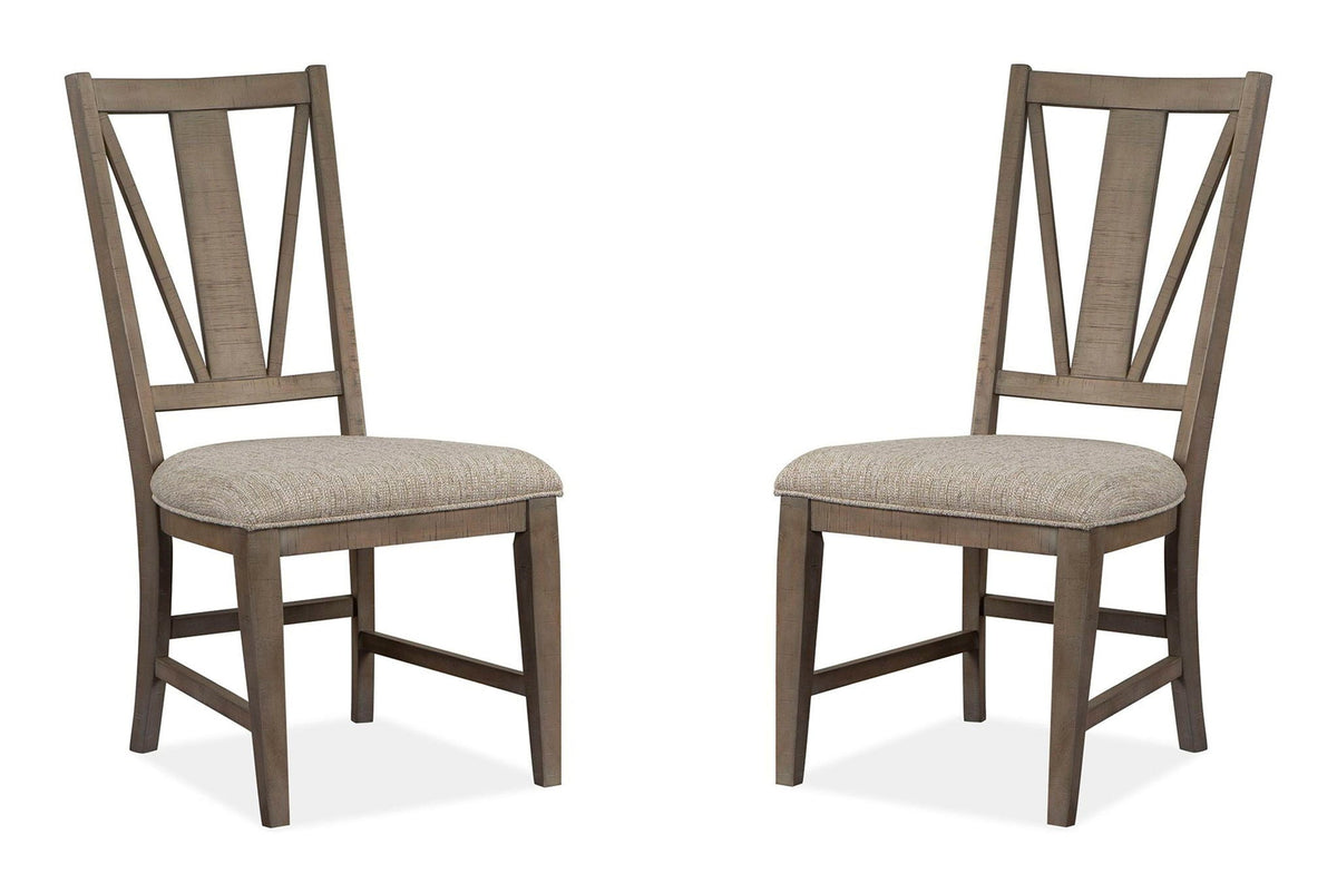 Paxton Place - Dining Side Chair With Upholstered Seat (Set of 2) - Dovetail Gray