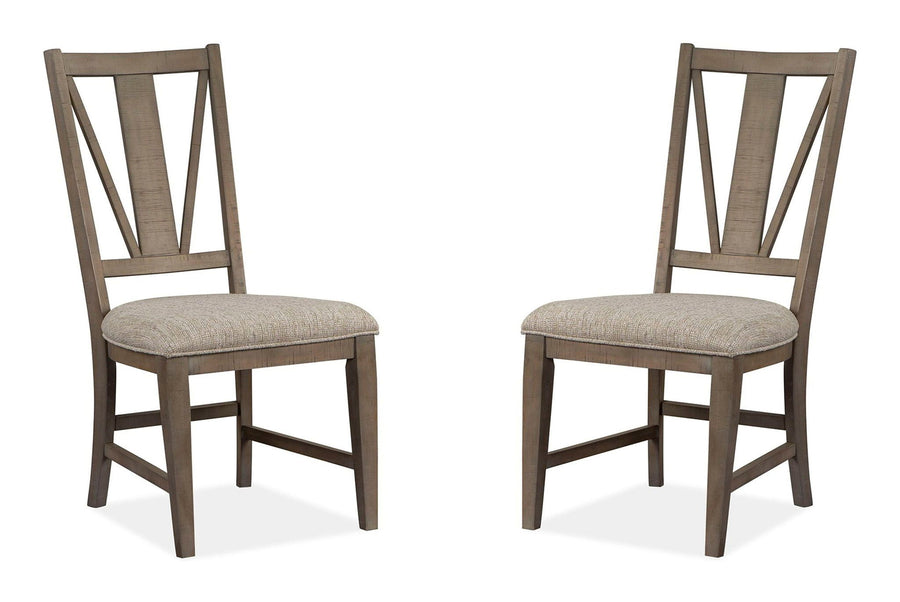 Paxton Place - Dining Side Chair With Upholstered Seat (Set of 2) - Dovetail Gray