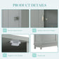Grey Triangle Corner Bathroom Cabinet