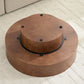 31.49'' Faux Burl Wood Pattern Round Coffee Table with Sturdy Pedestal